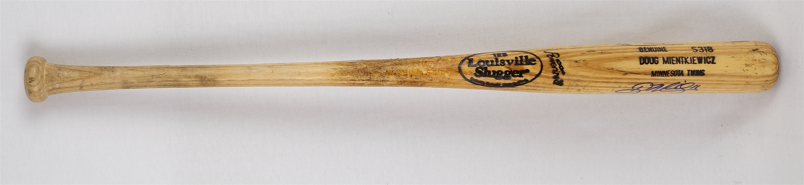 Doug Mientkiewicz Minnesota Twins Game Used & Autographed Bat