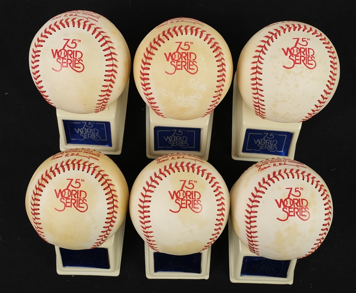 Lot of 6 Rawlings 1978 World Series Game Baseballs