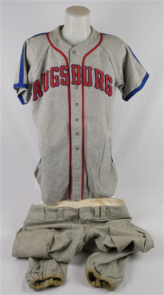 Augsburg University c. 1930s Game Used Baseball Uniform
