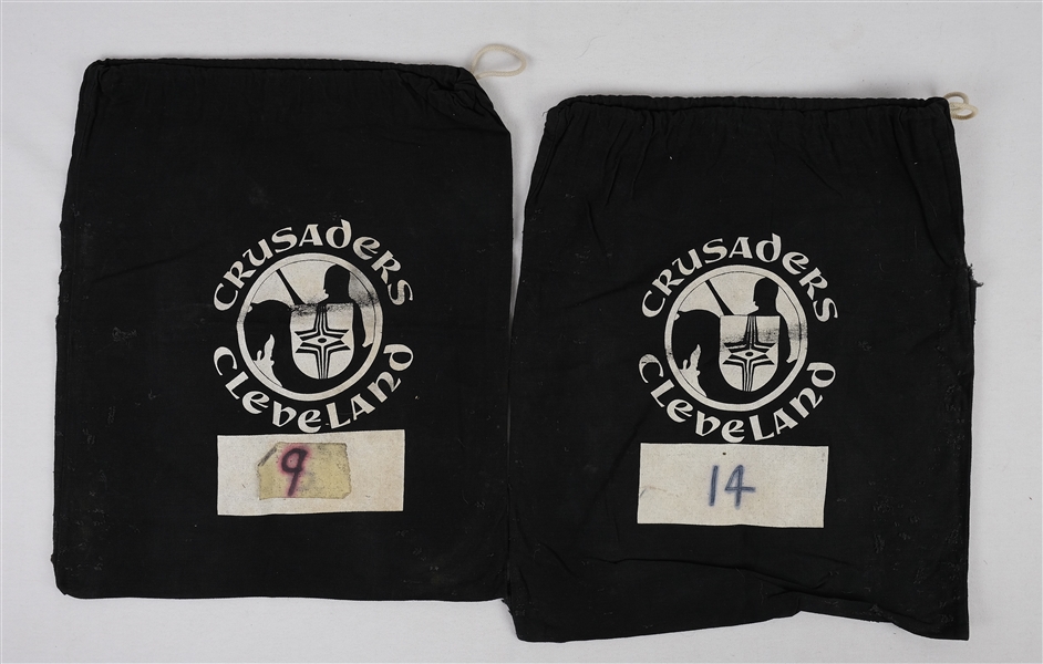 Al McDonough & Jim Harrison Cleveland Crusaders 1974-75 WHA Player Bags