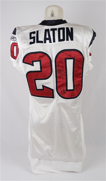 Steve Slaton 2009 Houston Texans Game Used Jersey Worn During 7 Games
