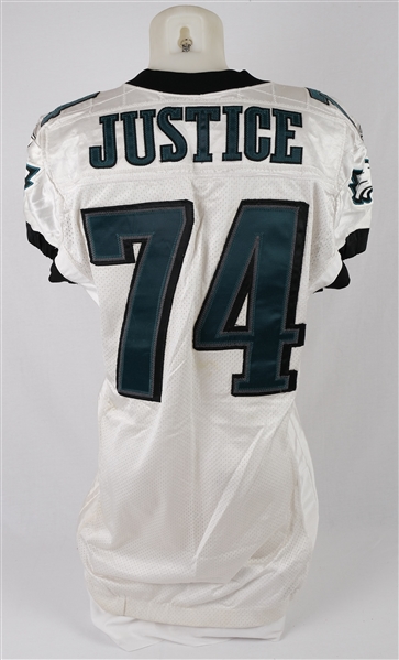 Winston Justice 2008 Philadelphia Eagles Game Used Jersey 