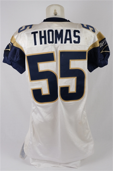 Robert Thomas 2003 St. Louis Rams Game Used Jersey Worn 9/7/03 at NYG