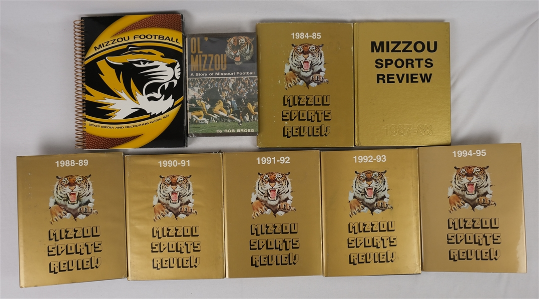 Missouri Tigers 1974-2003 Lot of 9 Football Books