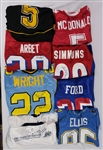 Collection of 8 Former USC Trojans Game Used Jerseys