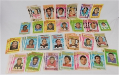 Vintage 1971 Topps Collection of 62 Football Pin-Ups 