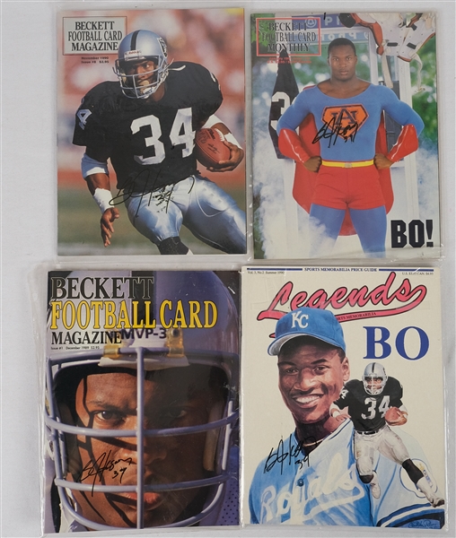 Bo Jackson Lot of 4 Autographed Magazines
