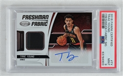 Trae Young 2018 Panini Certified Freshman Fabric Sig 18/99 Rookie Card #TY PSA 9 MINT