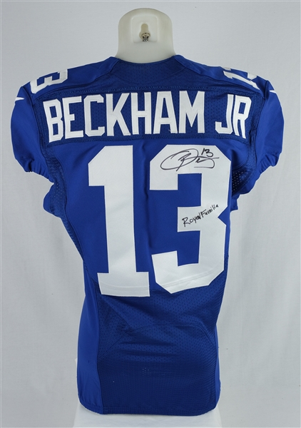 Odell Beckham Jr. 2015 New York Giants Game Used Jersey w/Player Provenance From Jersey Swap & Dave Miedema LOA