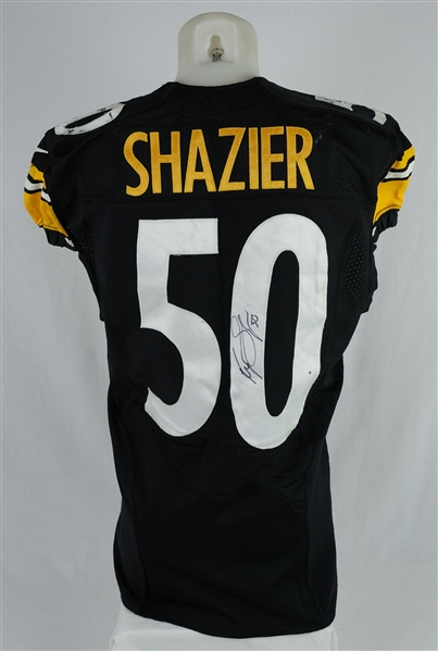 Ryan Shazier 2014 Pittsburgh Steelers Game Used Rookie Jersey w/Player Provenance From Jersey Swap & Dave Miedema LOA