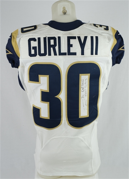 Todd Gurley 2015 St. Louis Rams Game Used Rookie Jersey w/Player Provenance From Jersey Swap & Dave Miedema LOA