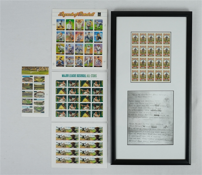 Vintage Stamp Collection w/Framed Display