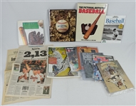 Collection of Baseball Books Magazines & Newspapers