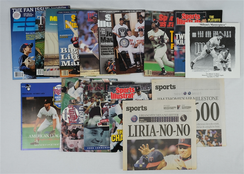 Collection of Minnesota Twins Magazines & Newspapers 