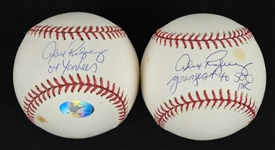 Alex Rodriguez Lot of 2 Autographed & Inscribed Baseballs