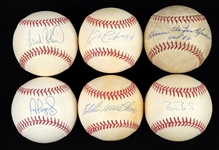 500 HR Club Lot of 6 Autographed Baseballs w/Albert Pujols & Miguel Cabrera