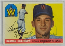Harmon Killebrew Autographed 1955 Topps Rookie Card