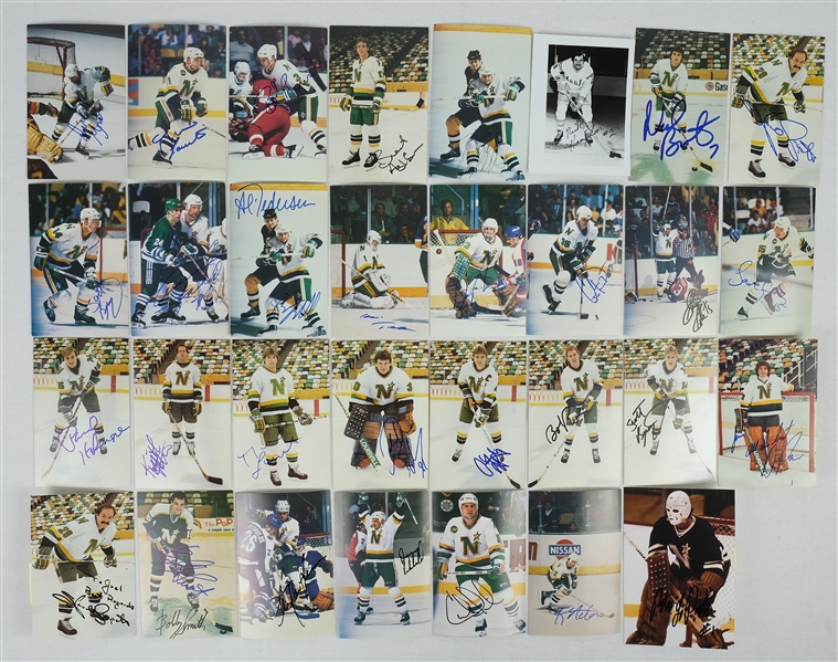 Minnesota North Stars Lot of 31 Autographed Photos