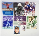 Lot of 8 Autographed Football Cards & Photos w/Derrick Thomas