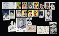 Collection of Autographed Baseball Cards & Photos  