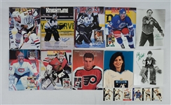 Hockey Collection of Autographed Cards & Magazines