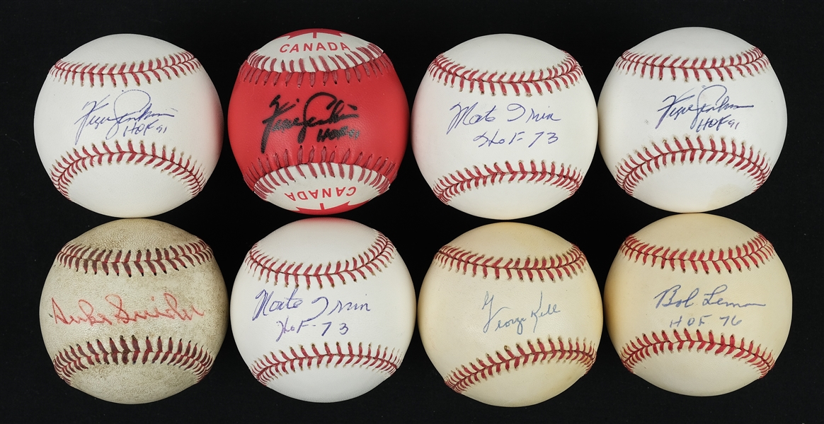 Lot of 8 Autographed Baseballs w/Fergie Jenkins