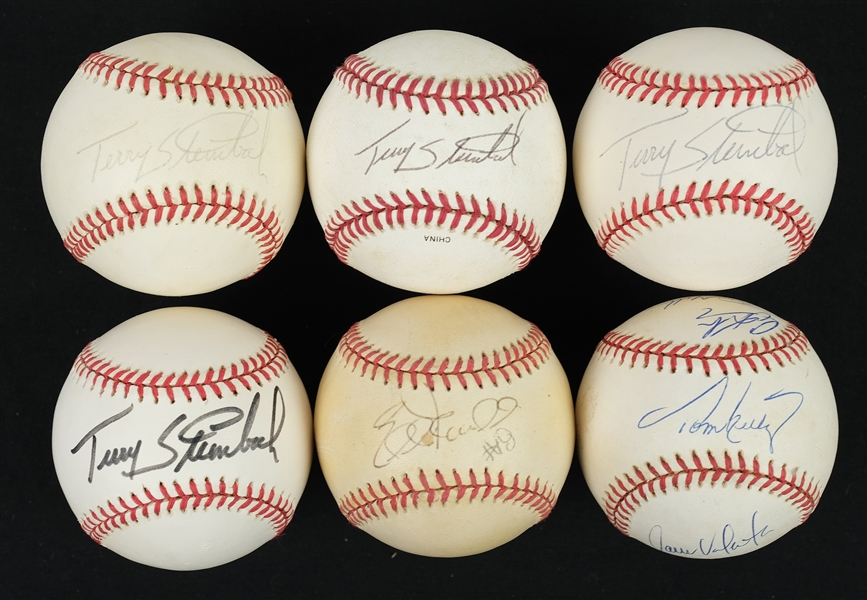 Minnesota Twins Lot of 6 Autographed Baseballs w/Terry Steinbach JSA