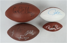 Lot of 4 Autographed Footballs w/Carl Eller