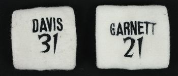 Kevin Garnett & Rickey Davis Minnesota Timberwolves Game Used Wristbands