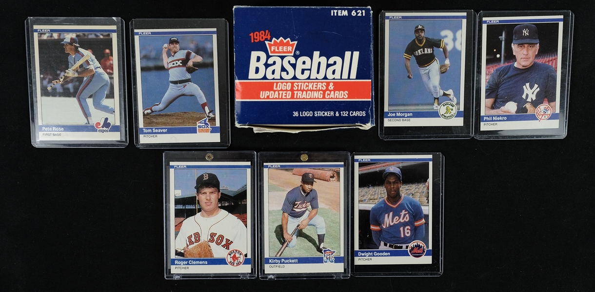 Vintage 1984 Fleer Update Baseball Card Box Set w/Kirby Puckett & Roger Clemens Rookie Cards