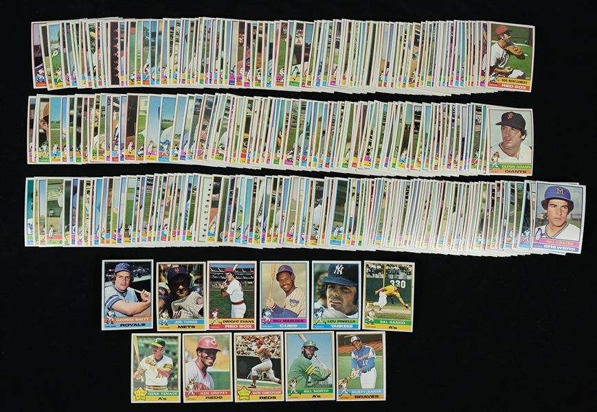 Collection of 1976 Topps Baseball Cards w/George Brett
