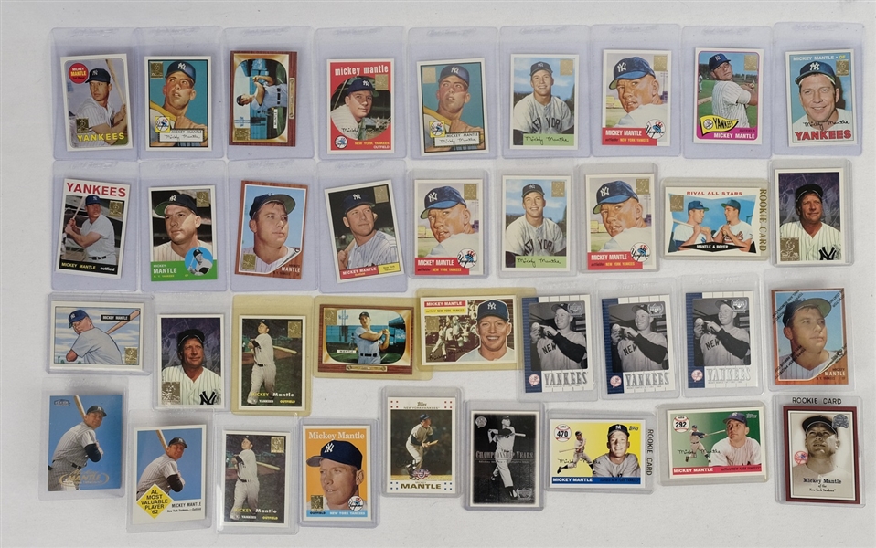 Extensive Baseball Card Collection w/Derek Jeter Rookies & Mickey Mantle