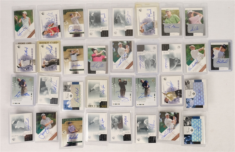 Extensive Autographed Golf Card Collection w/Phil Mickelson