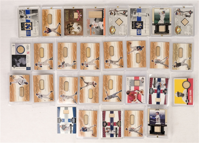 Extensive Game Used Baseball Bat Card Collection  
