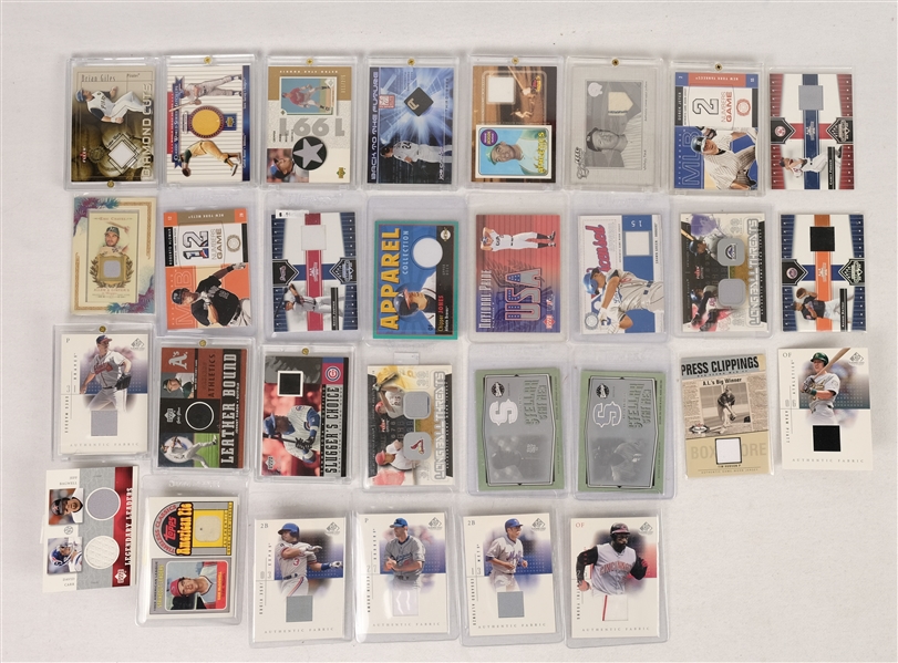 Extensive Game Used Baseball Jersey Card Collection  