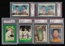 Collection of 6 Graded Mickey Mantle Cards