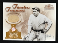 Babe Ruth 2001 Donruss Classics Game Used 1935 Final Home Run Forbes Field Seat Card 