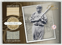 Babe Ruth 2001 Donruss Classics Game Used Jersey & Bat Card #CC3 Limited Edition #87/100