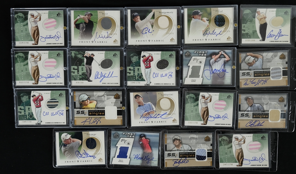 Extensive Game Used & Autographed Golf Card Collection