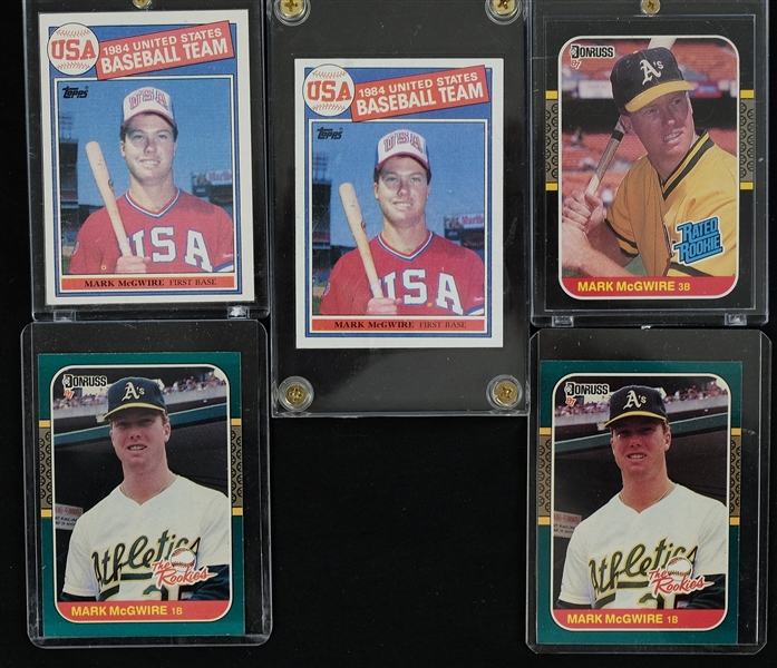 Mark McGwire Rookie Baseball Card Collection