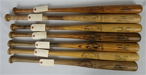 Collection of 7 Vintage 1960s-1970s Minnesota Twins Game Used Bats w/Dave Goltz & Tom Burgmeier