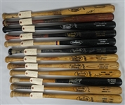 Collection of 12 Vintage 1990s Minnesota Twins Game Used Bats w/Greg Olson Todd Walker & Denny Hocking