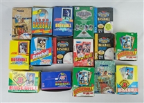 Collection of 16 Unopened Boxes of 1980-1990s Baseball Cards