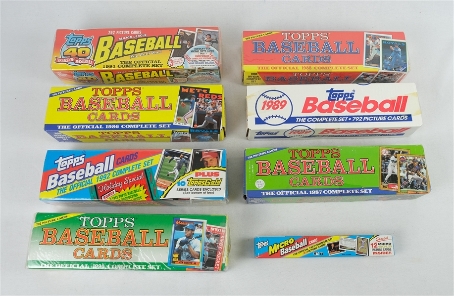 Lot of 8 Factory Baseball Card Sets