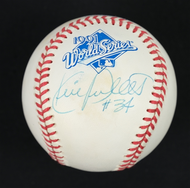Kirby Puckett 1991 World Series Autographed Baseball