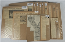 Collection of 14 Vintage World Series Newspaper Articles 