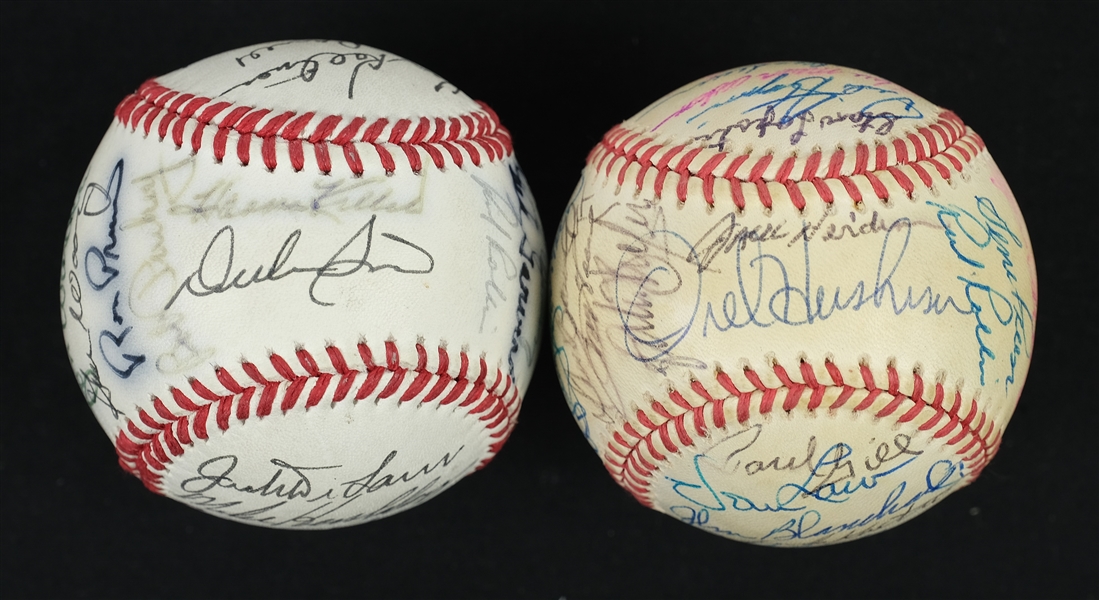Lot of 2 Autographed Baseballs w/Harmon Killebrew & Orel Hershiser