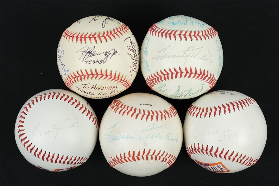 Lot of 5 Autographed Baseballs w/Harmon Killebrew  