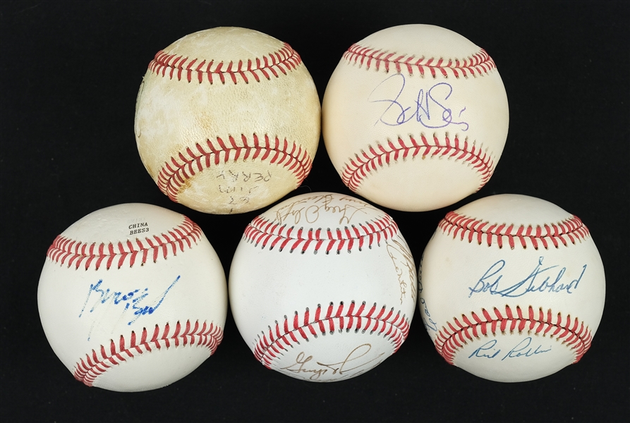 Lot of 5 Autographed Baseballs w/Byron Buxton & Tony Oliva