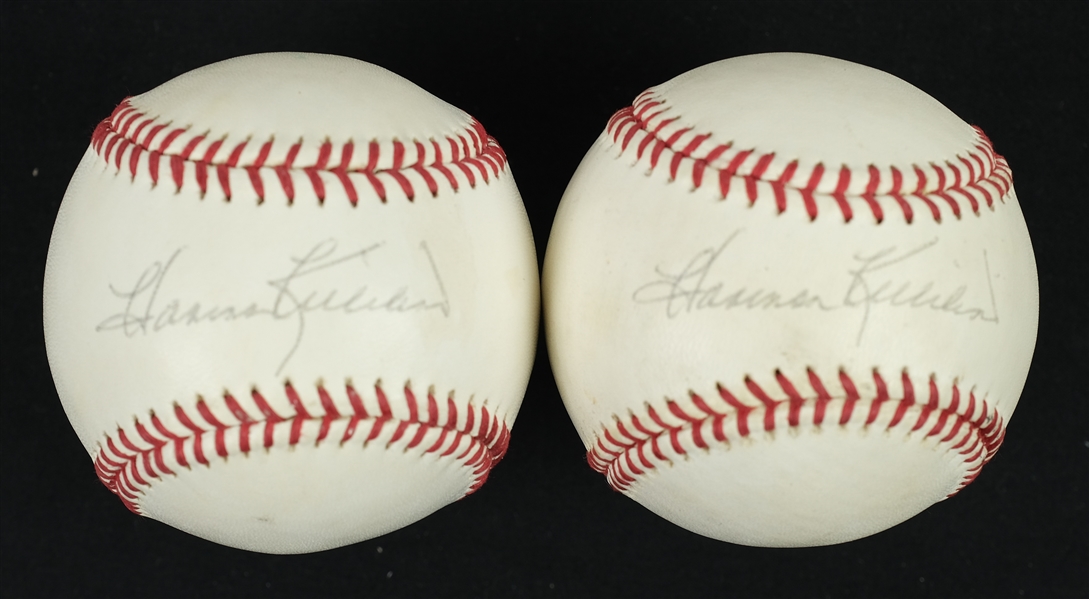 Harmon Killebrew Lot of 2 Autographed Baseballs JSA